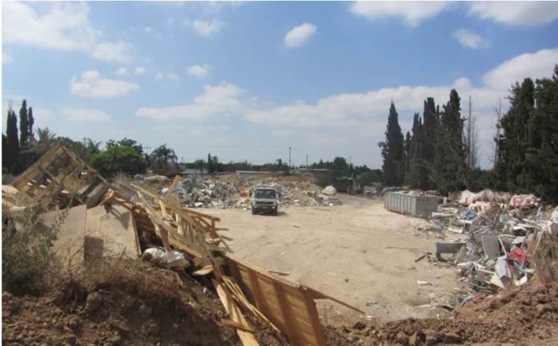 מאבק. תחנת המעבר הבלתי חוקית במושב הודיה|צילום: גיא נחושתן דרום: נסגרה תחנת פסולת בלתי חוקית
