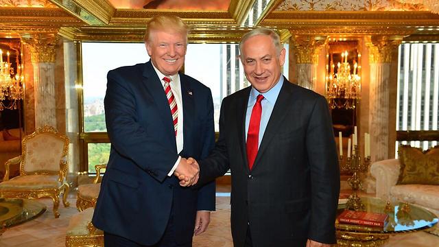 נתניהו מברך את טראמפ|צילום:קובי גדעון, לע"מ