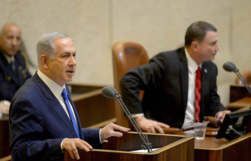 הזקן מאחוריו. נתניהו בכנסת|צילום: עמוס בן גרשום, לע נתניהו השווה את השיא של בן-גוריון